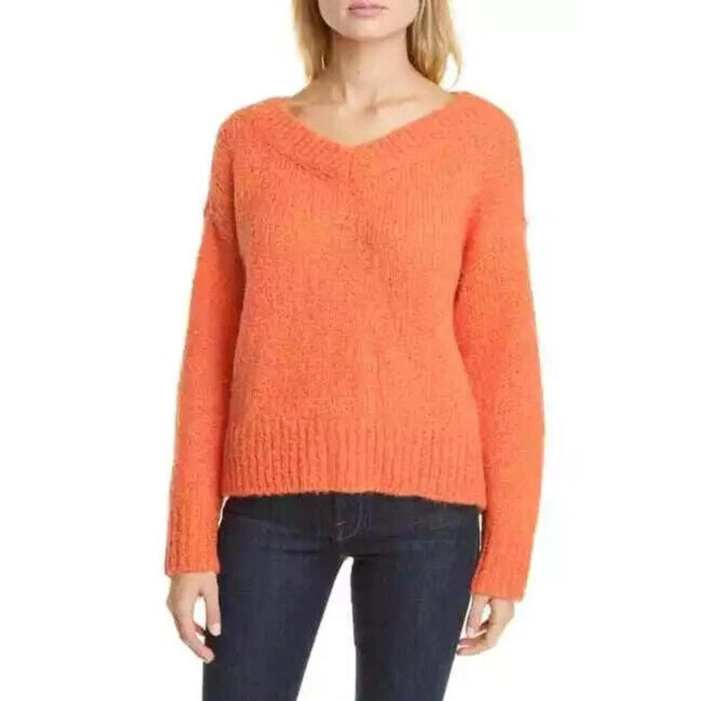 Club Monaco Women's  Orange Teenie Sweater Size Medium NWT $180 msrp